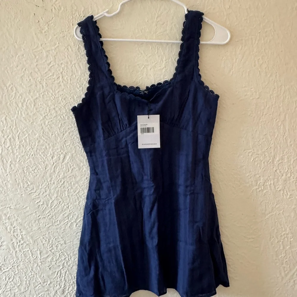 Princess Polly Blue Lace Trim Dress - Picture 7 of 7